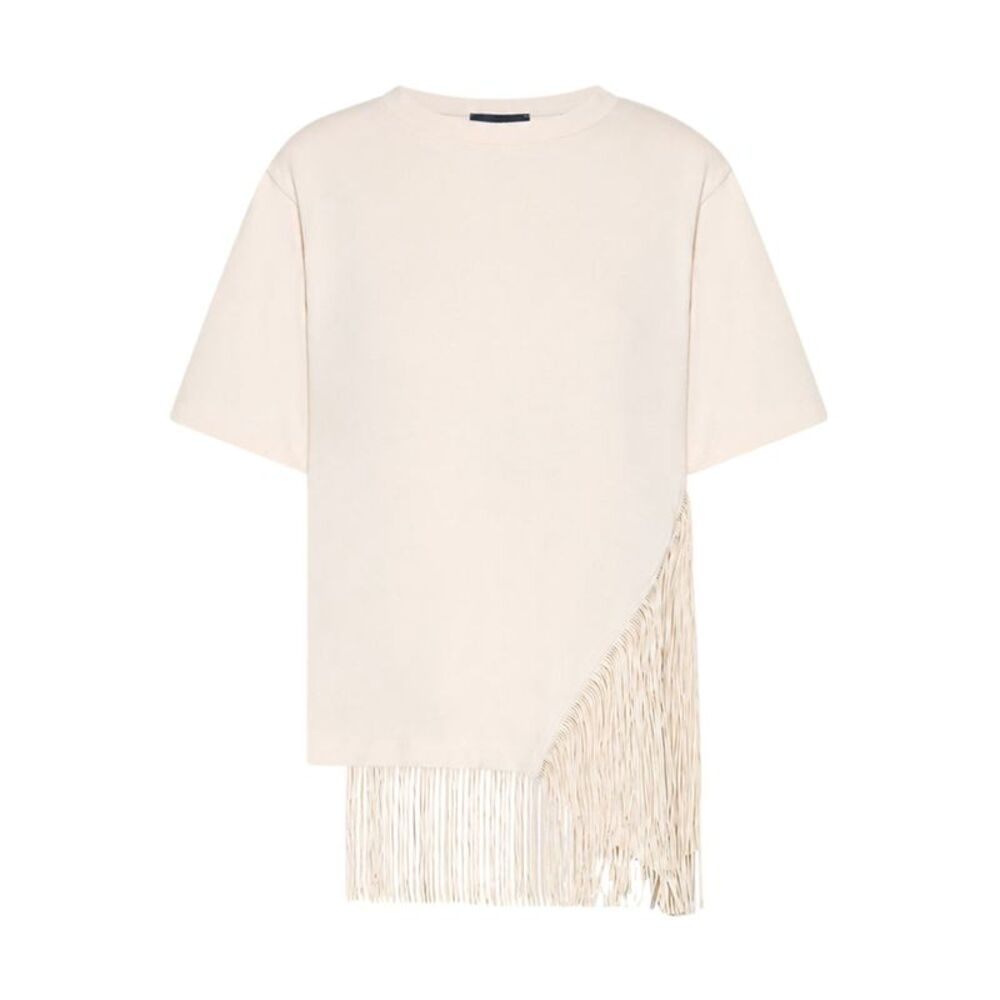 Sportmax Women Cotton T-Shirt With Fringes